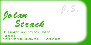 jolan strack business card